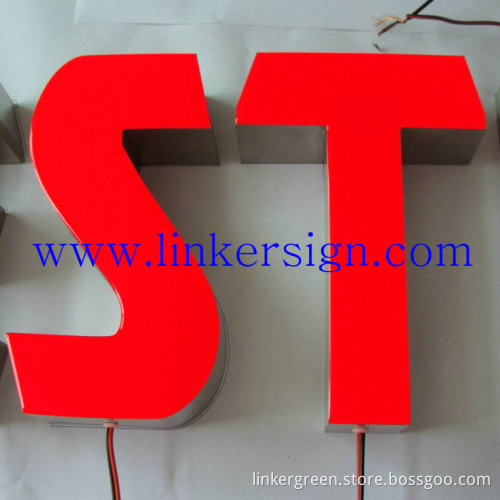 factory price outdoor illuminated channel letters light up letters/battery powered led open signs